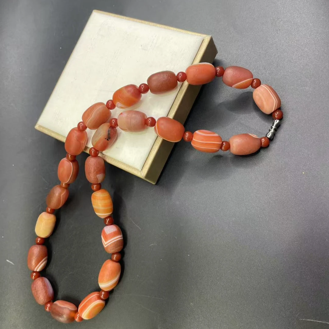 【小杰推荐】南红万道轮桶珠项链 （多样性发其一）7331