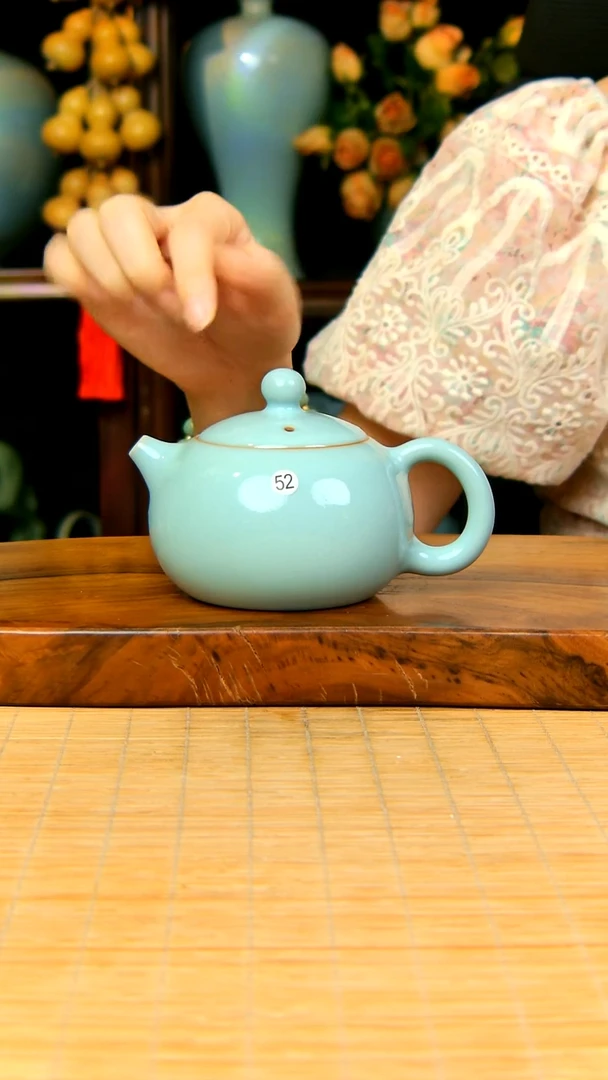 全手工天青色西施壶不完美199