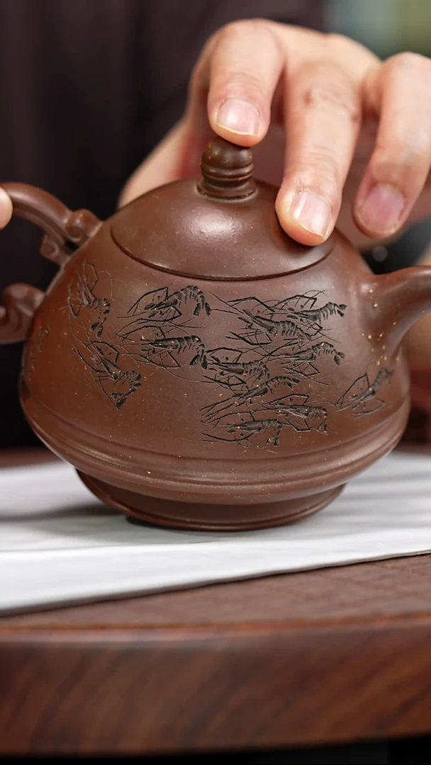 宜兴原矿高端紫砂  景舟手磨料 380CC