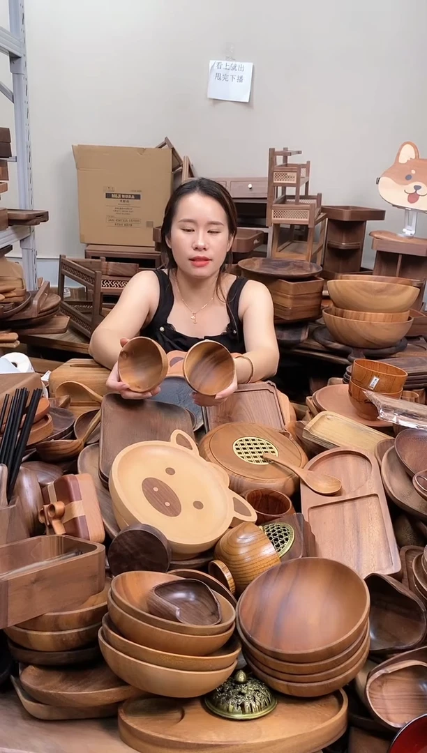 木  南美胡桃木碗10*5cm  到手2个