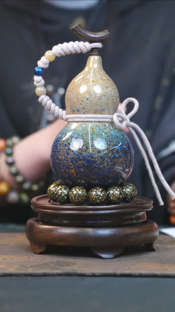 【闪购商品】YJ129漆艺酒葫芦不包手串及旋转底座