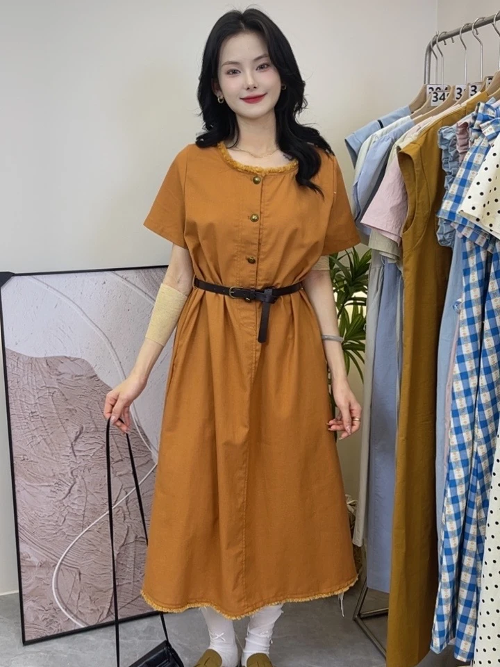 {A}1001-1200夏季宽松女装时尚休闲慵懒百搭连衣裙
