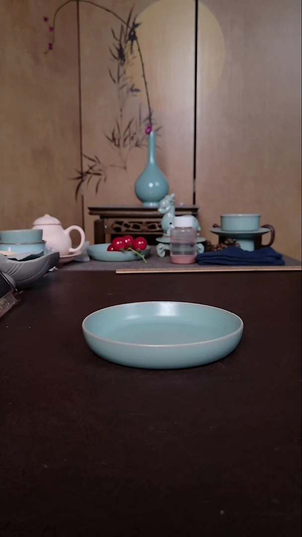 摆件瓷汝窑奉化碟