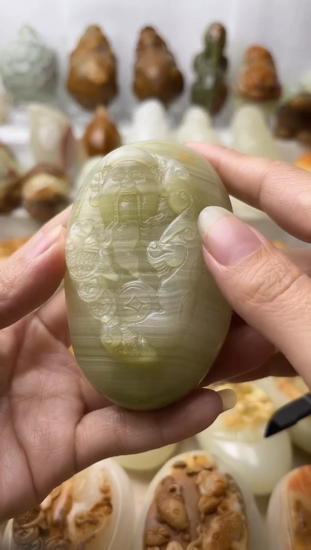 石材方解石棉纹正常不退换财神