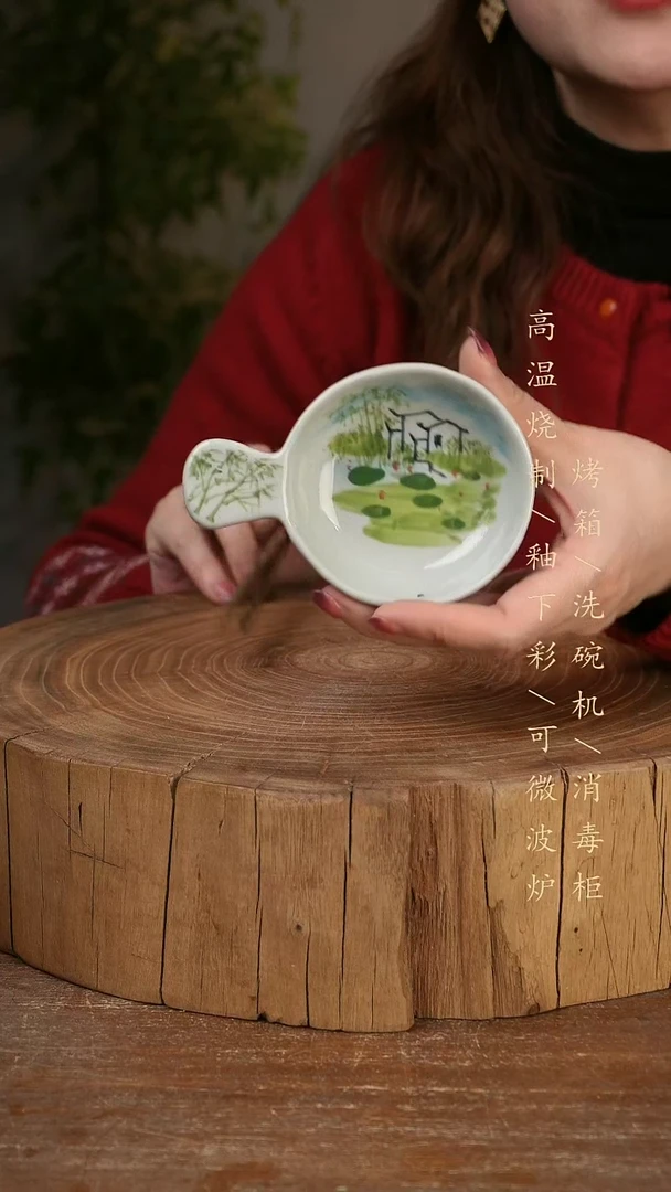 碗瓷景德镇手工手绘高温瓷釉下彩