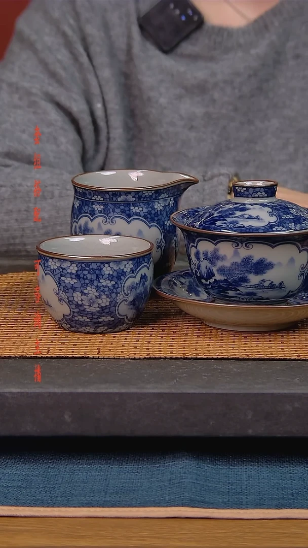 简装家用款3件套 老陶泥开片纹陶瓷茶具