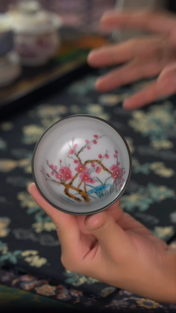 英姐好物分享@@梅花猪油冻普洱杯