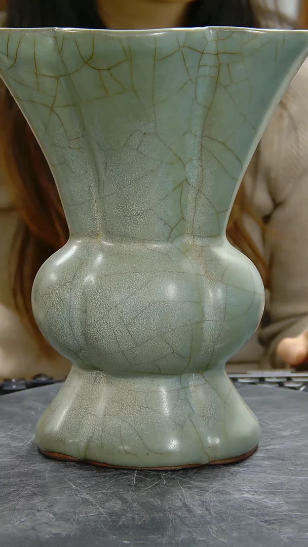 瓶哥釉花口觚#789#瓷器