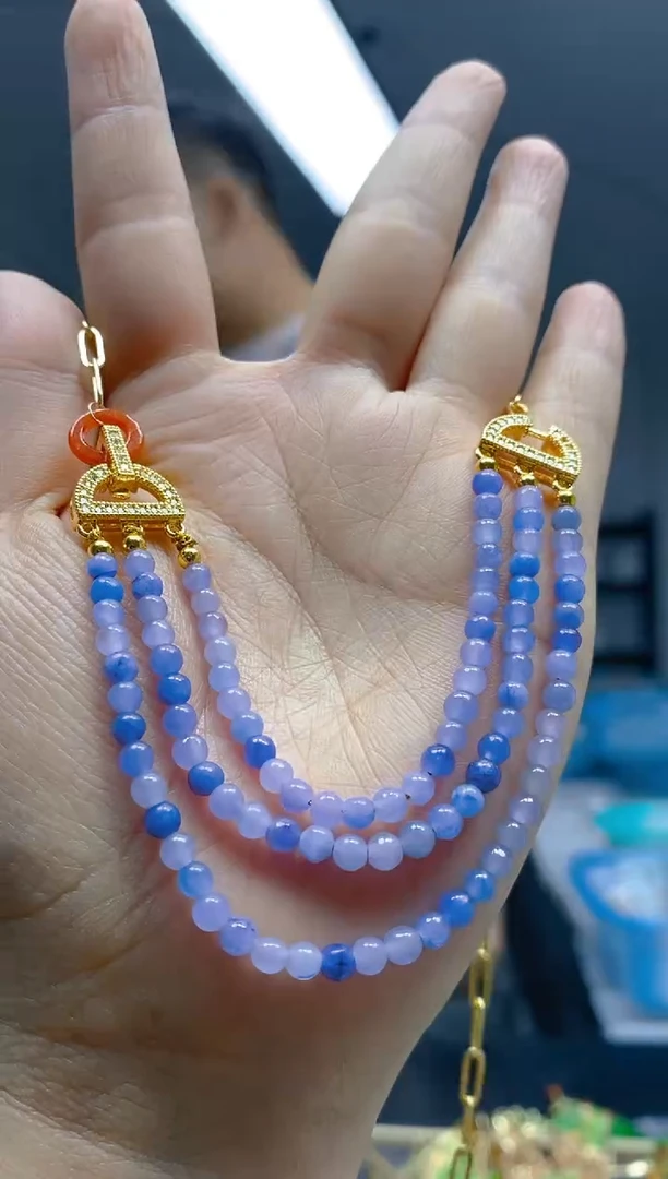 翡翠合金耳饰0281翡翠锁骨链