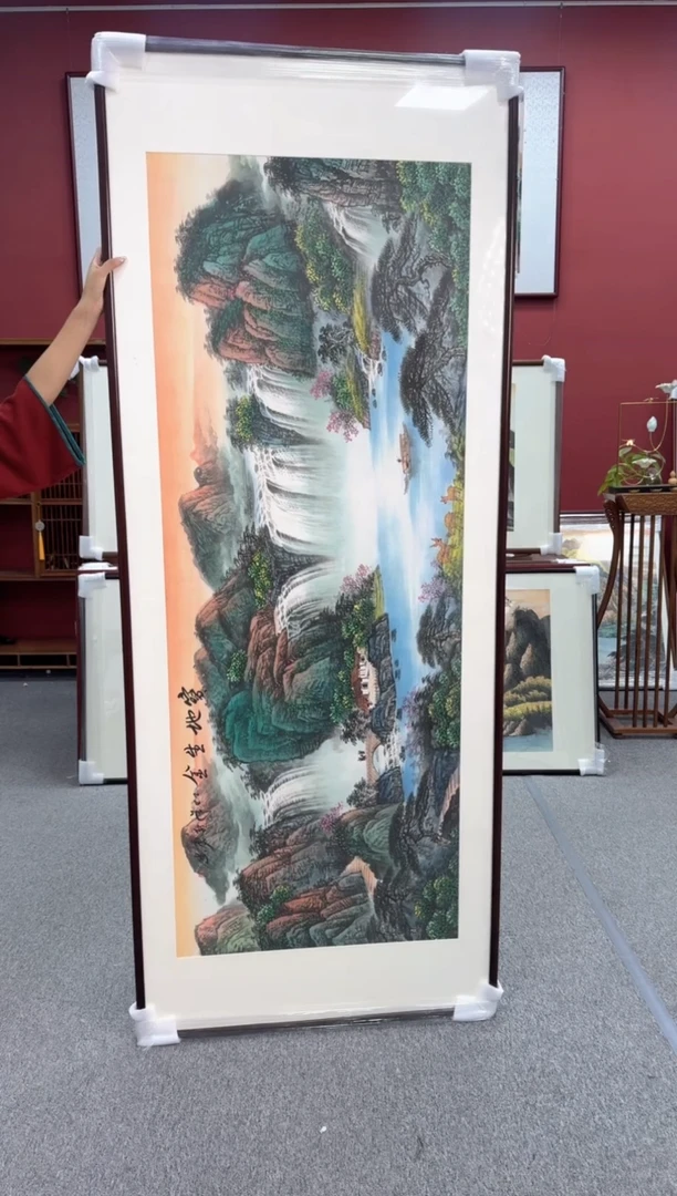 国画手绘  宝地生金 219*88