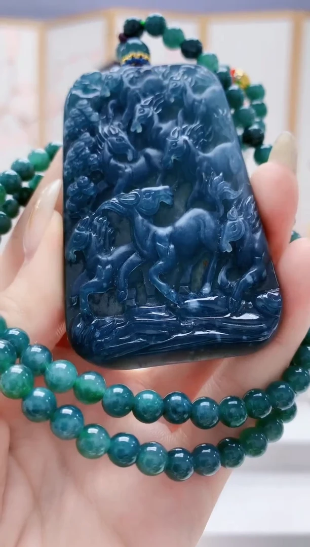 未镶嵌定制翡翠4812jw-毛货挂件赠珠链72