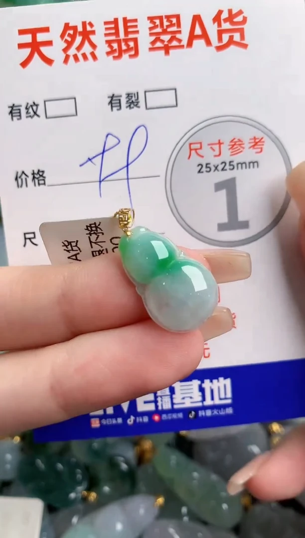翡翠18K金镶嵌颈饰24000901