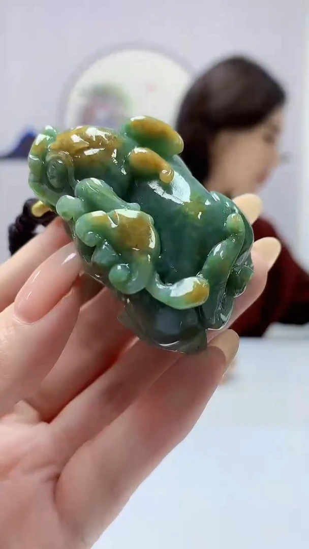 【闪购商品】定制翡翠未镶嵌4829DD-毛货挂件62