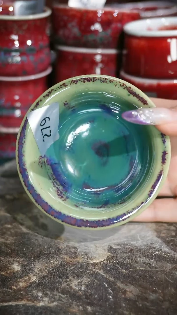 摆件陶精品窑变钧瓷茶器