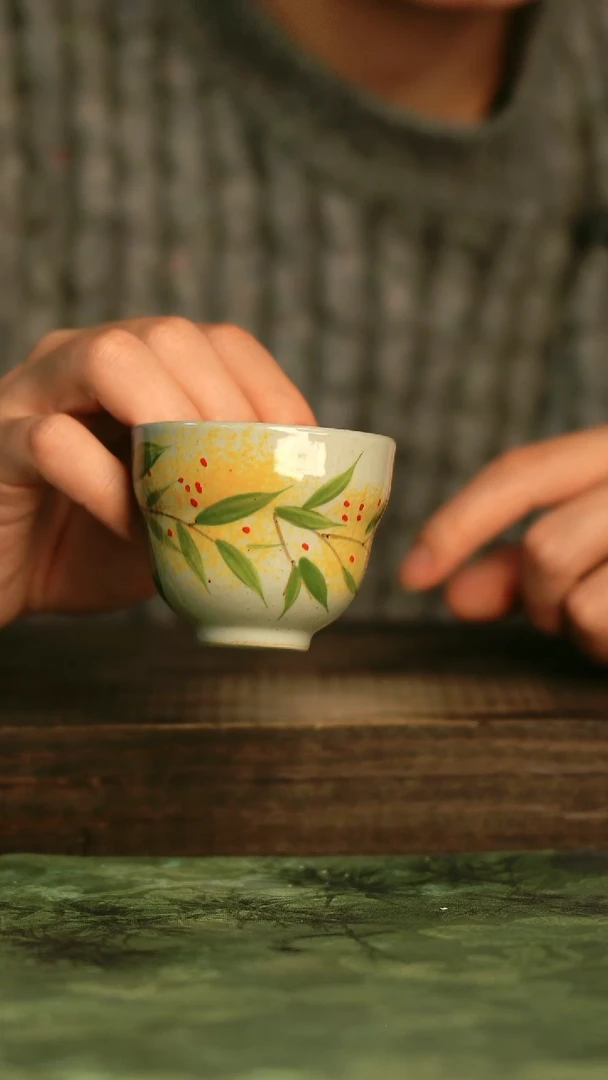 釉下彩手工手绘瓷器青诗集手工手绘瓷器