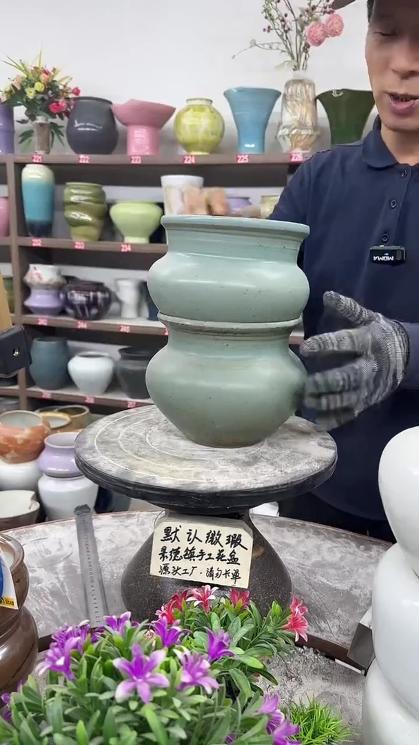 12-1-高13口15瑕-花盆