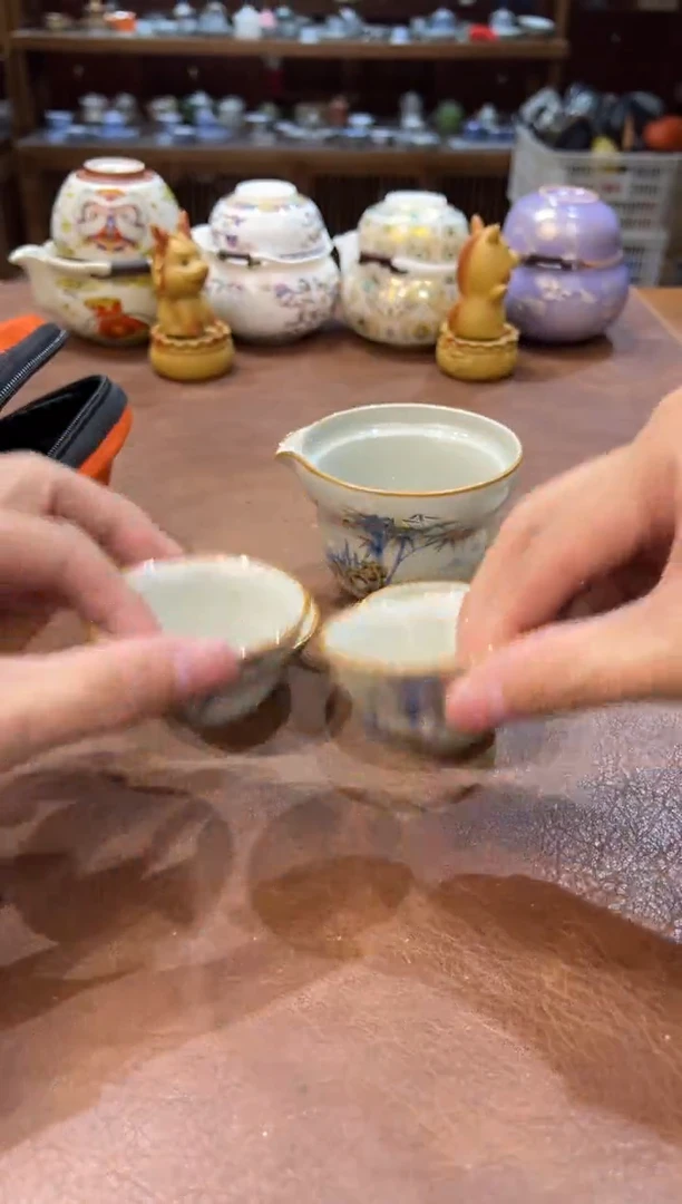 真的很便宜会开片的旅行茶具