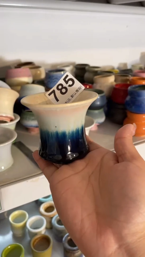 瓷片785微瑕知木小芳花盆