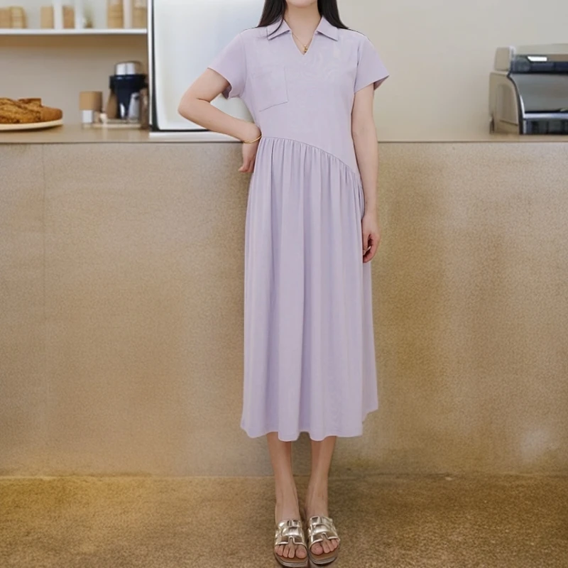 莱赛尔凉感孕妇连衣裙夏季透气舒适显瘦高级感休闲宽松辣妈中长裙