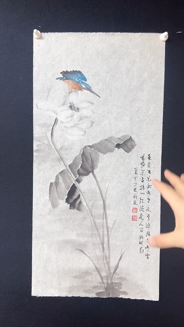 【闪购商品】国画水墨花鸟俯冲