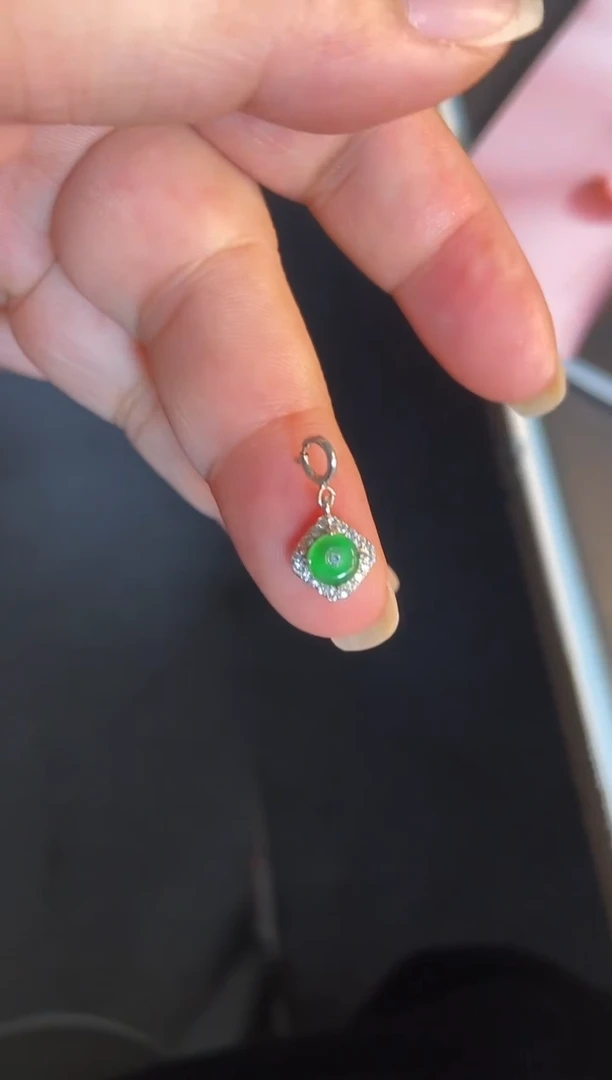 吊坠(不含链)银S925镶嵌翡翠1