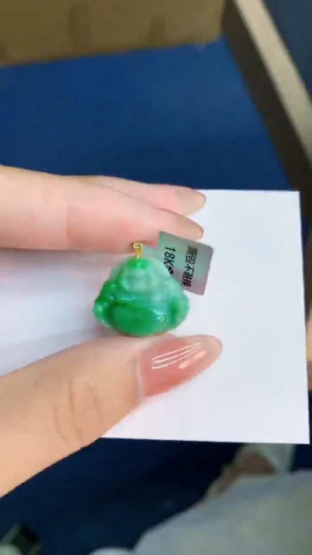翡翠18K金镶嵌颈饰          1