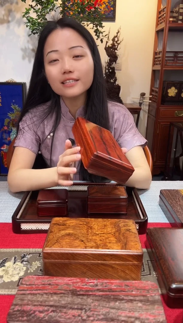 紫檀木类成套家具专业一木一器精品文盒