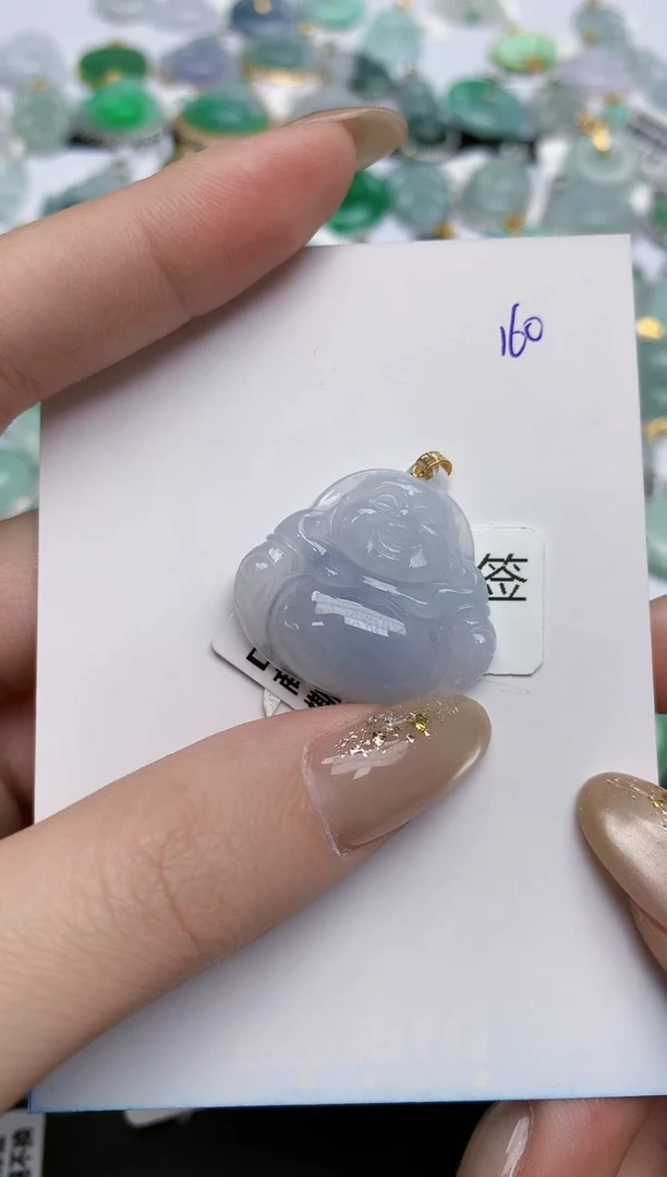 【闪购商品】翡翠颈饰18K金镶嵌天然缅甸翡翠A货