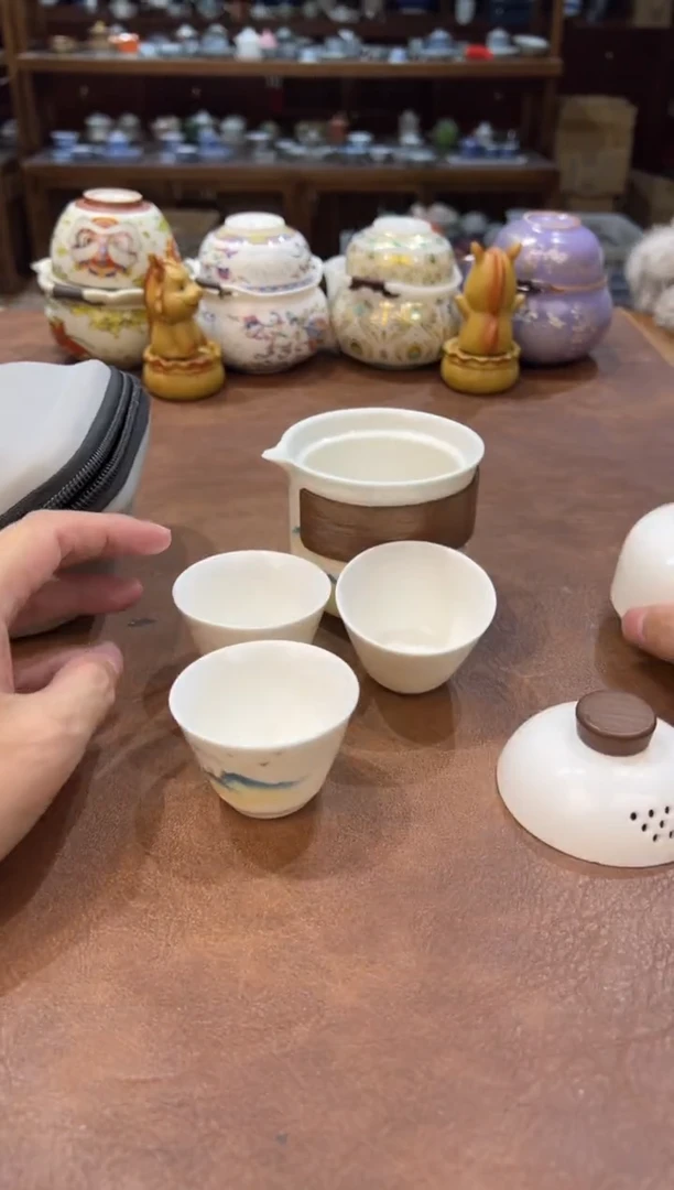 真的很便宜会开片的旅行茶具