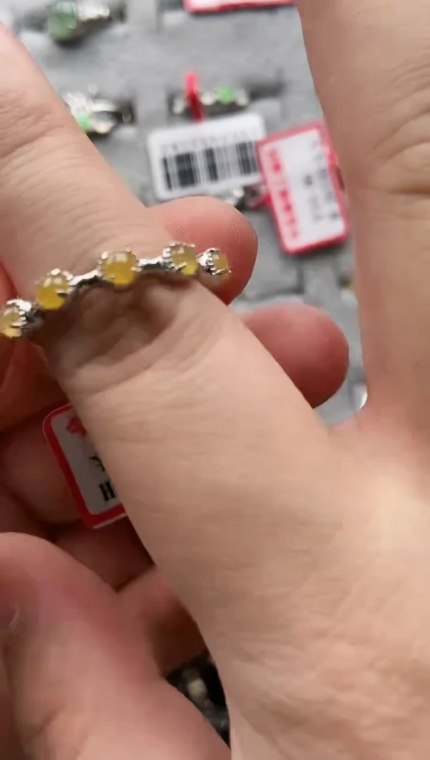 【闪购商品】翡翠戒指银S925镶嵌33333333-1