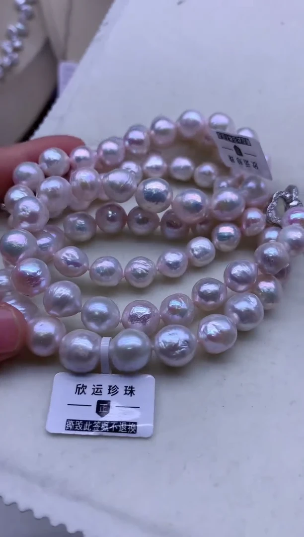 【闪购商品】淡水珍珠项链银S925镶嵌多发其一