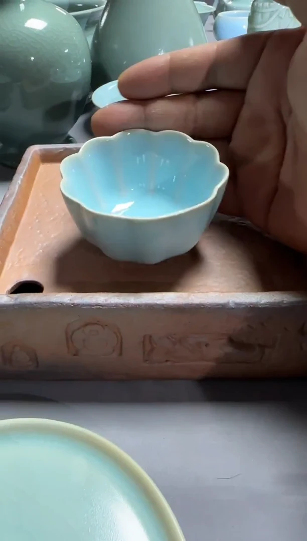 汝瓷平顶山汝瓷产品  天青花口