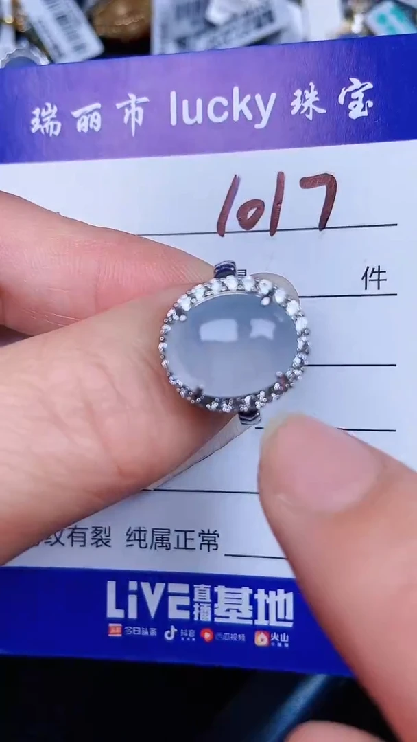 颈饰银S925镶嵌翡翠1017