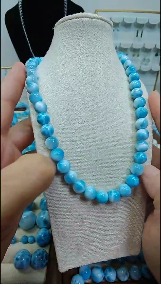 未镶嵌针钠钙石（海纹石）颈饰0****o多样性发一