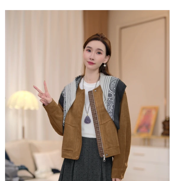【新款上新】马克华菲女装新款秋季时尚洋气丝带外套F53010A538 q
