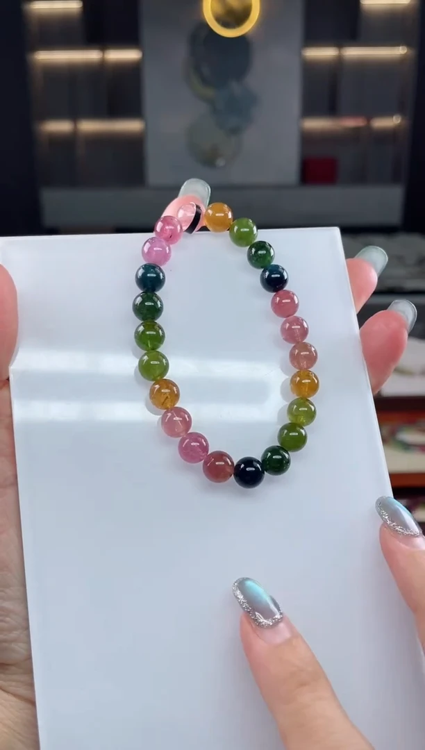 未镶嵌单圈手串碧玺（多样性发一条）T