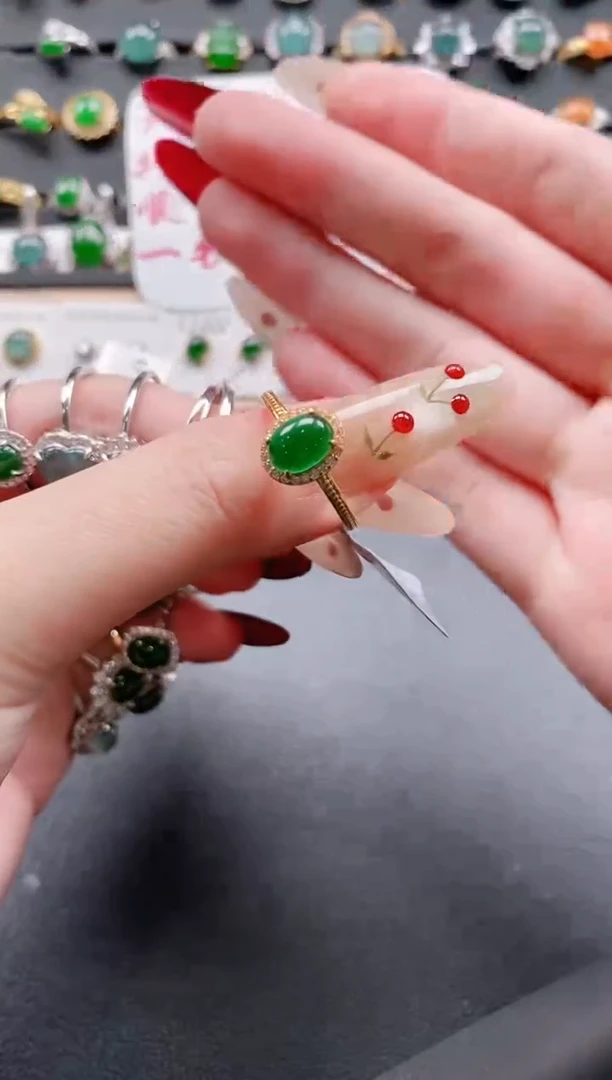 【闪购商品】翡翠戒指银S925镶嵌11111111