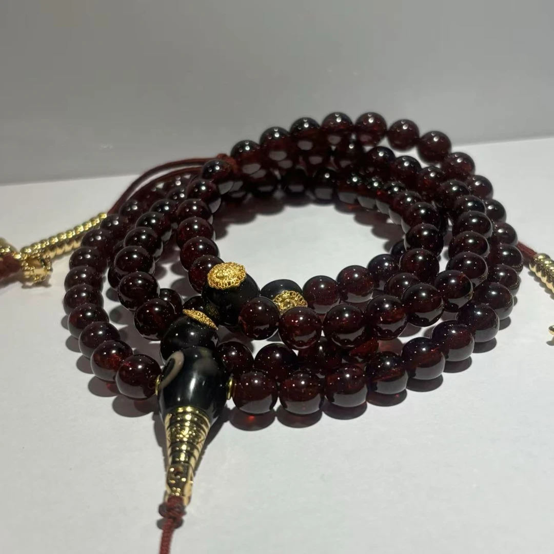 【龙措设计】石榴石108念珠