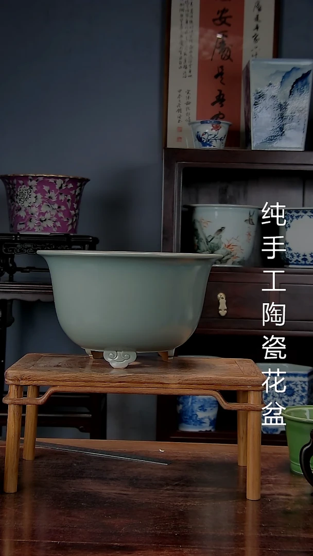 景德镇陶瓷手工花盆