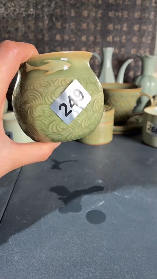耀州窑仰山手工水波公道杯249