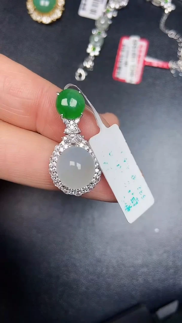 银S925镶嵌戒指翡翠2240