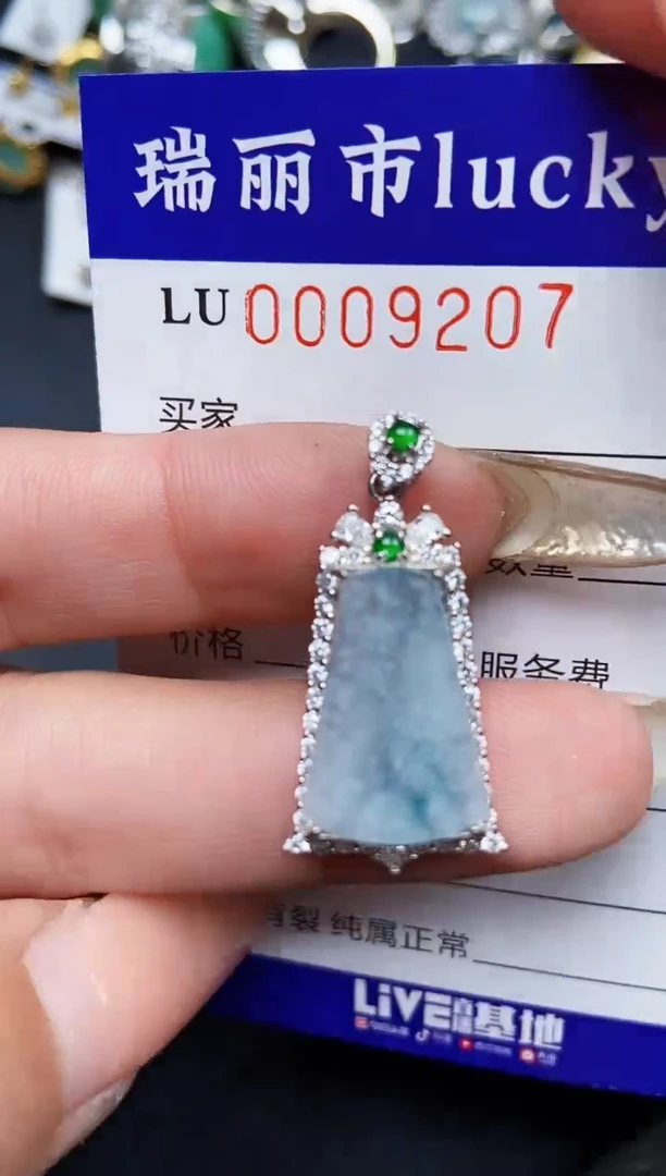 【闪购商品】翡翠颈饰银S925镶嵌9207
