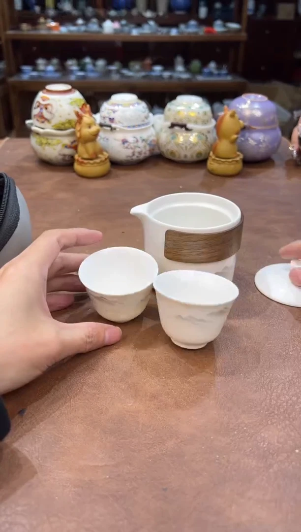 真的很便宜会开片的旅行茶具