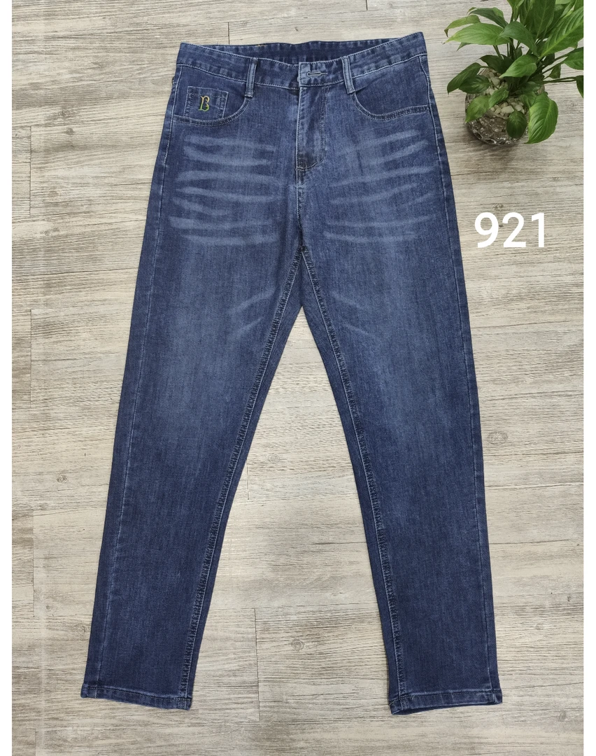 【男神牛仔】男士商务休闲百搭蓝色舒服牛仔裤男 14095(921)