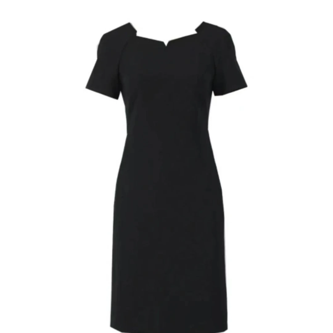 AMASS/阿玛施春夏新款法式复古经典性感小黑裙中长款连衣裙550007