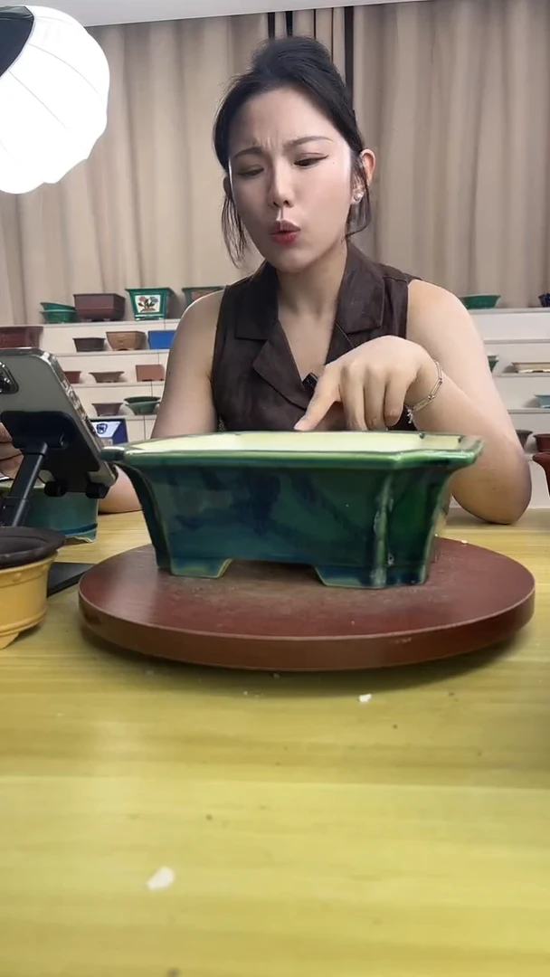 紫砂花盆浅草紫砂花盆微瑕