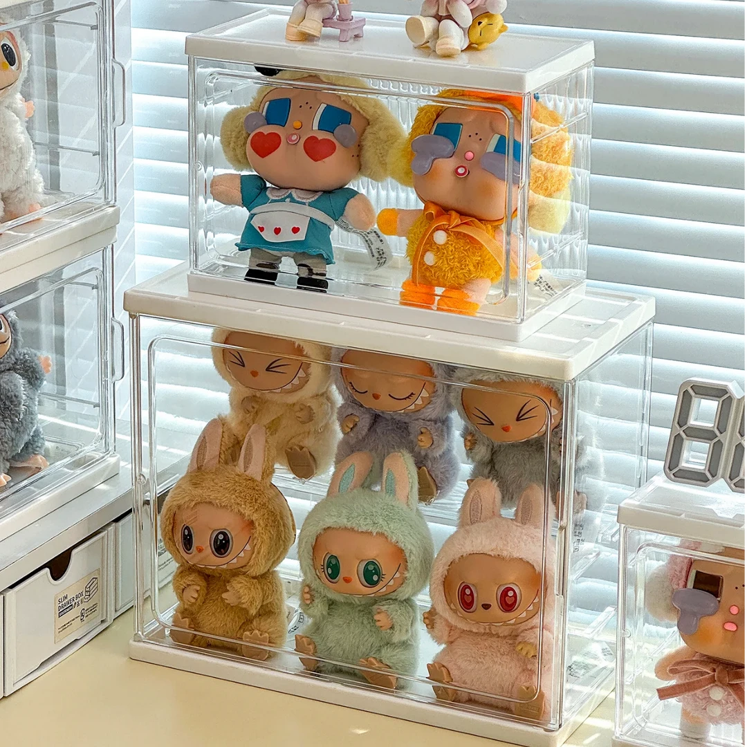 前方高能3.0拉布布专用保护壳labubu透明展示盒搪胶娃挂件收纳盒