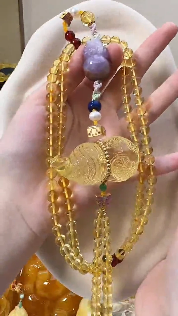 琥珀颈饰未镶嵌项链