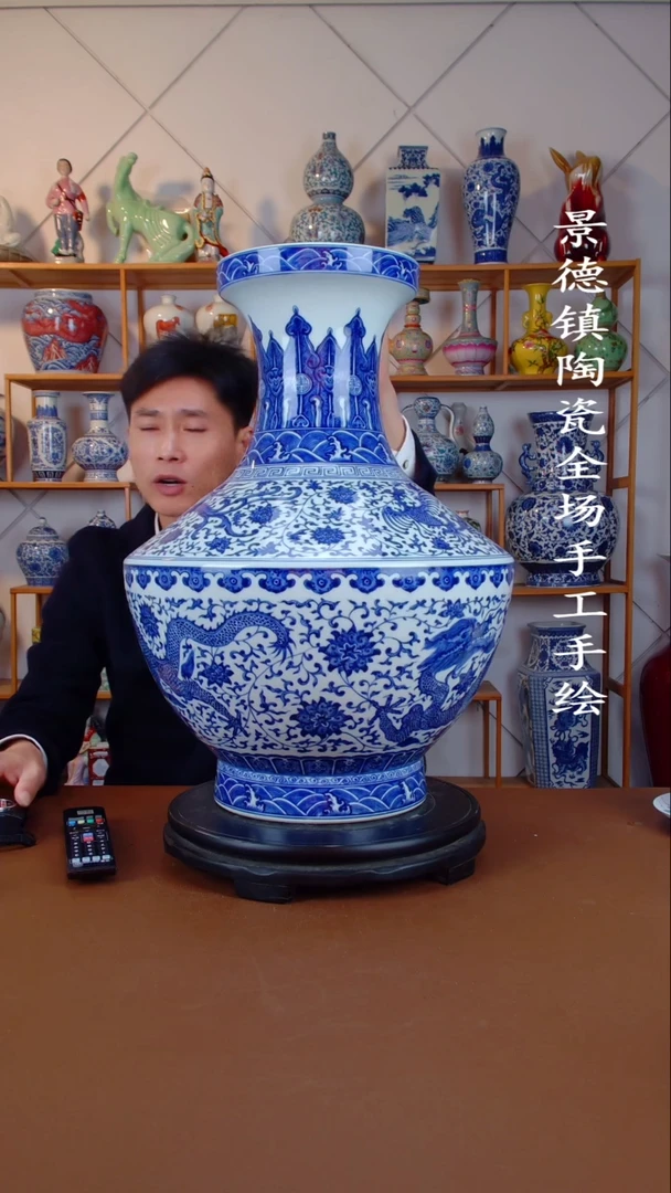 瓶景德镇手工手绘陶瓷摆件112