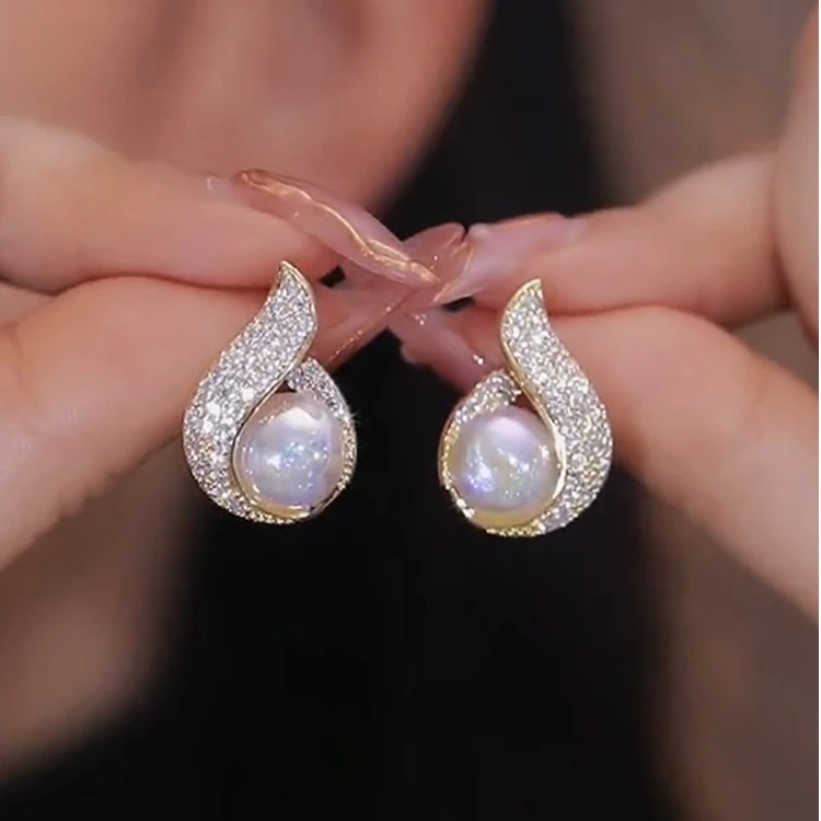 锌合金耳饰 钟爱一生耳钉小众设计珠珠耳环耳饰